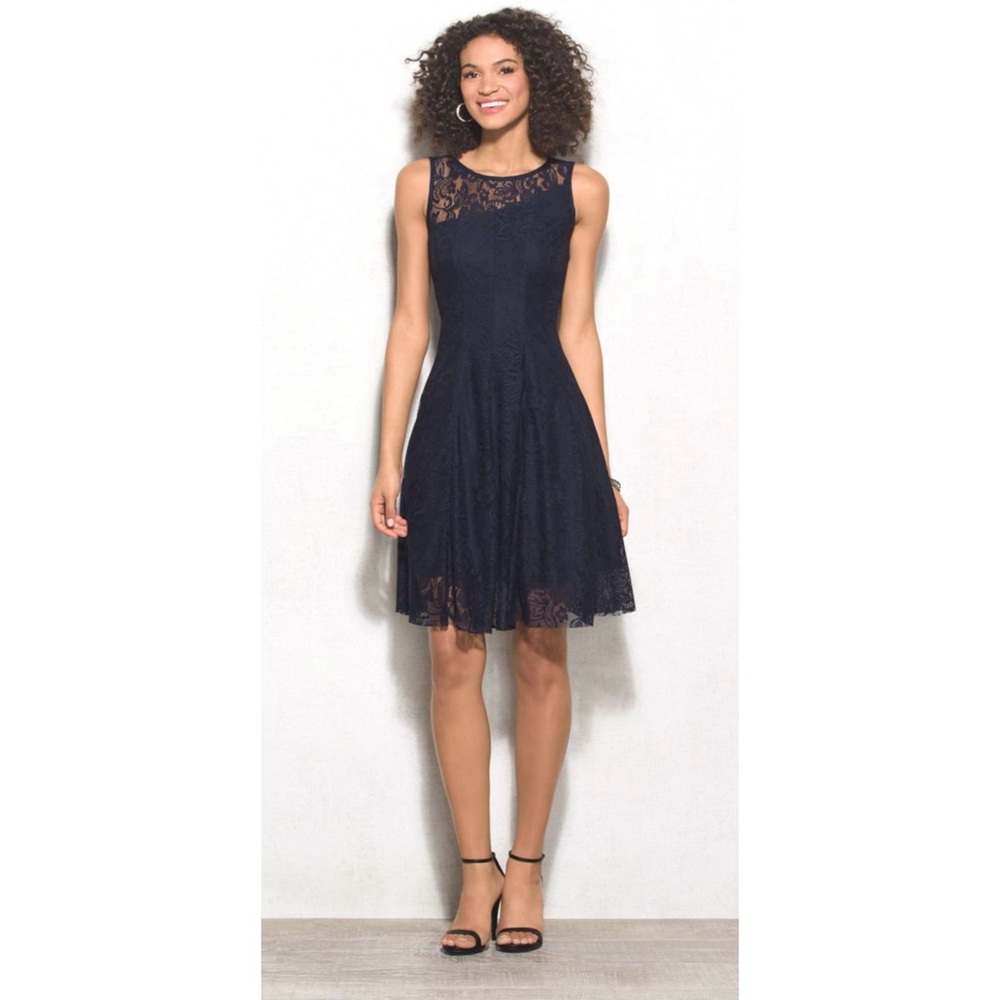 Dress Barn Navy Lace Dress